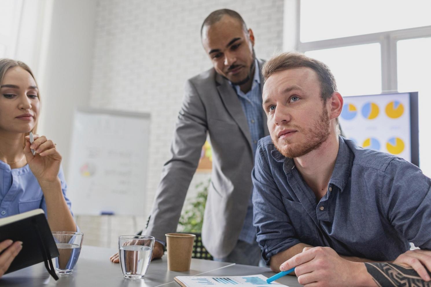 Équipe d'experts financiers toraneluthivse en formation